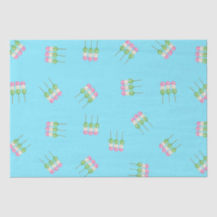 Anime Blue Pastel Dango Tissue Paper