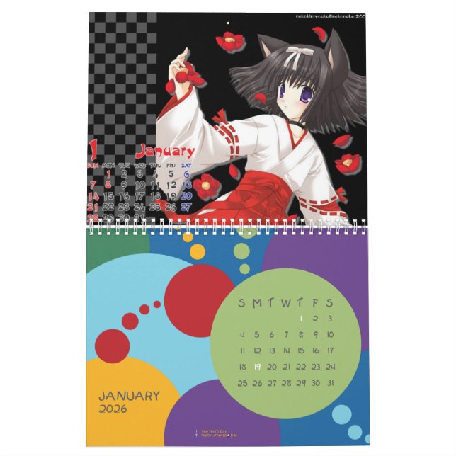 anime calender calendar (Jan 2026)
