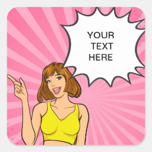 ANIME , CARTOON , CUSTOMIZABLE SQUARE STICKER