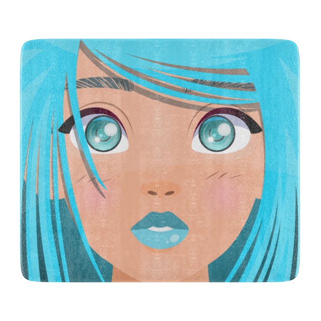 ANIME CARTOON GIRL  CUTTING BOARD (Front)
