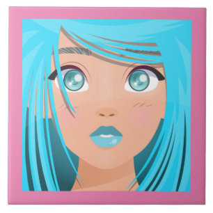 ANIME CARTOON GIRL TILE
