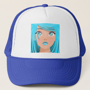ANIME CARTOON GIRL  TRUCKER HAT