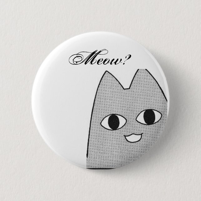 Anime cat 2 inch round button (Front)