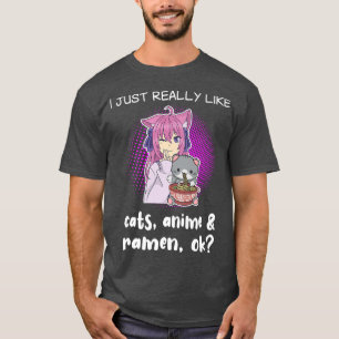 Anime  Cat Lover Ramen Lover Funny Anime Lover  T-Shirt