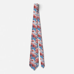 Anime Cherry Blossom Floral Tie