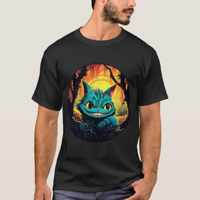 Anime Cheshire Cat Alice in Wonderland  T-Shirt (Front)
