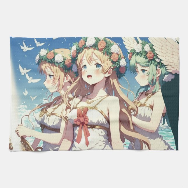 Anime Choir Kitchen Towel (Horizontal)