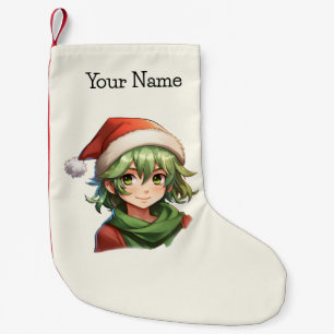 Anime Christmas Elf Small Christmas Stocking