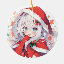 Anime Christmas Ornament, Manga Gift, Anime Decor