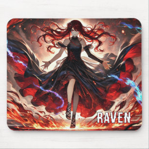 Anime Command the Flames, Embrace the Storm Custom Mouse Pad