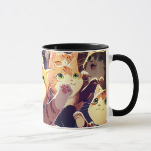Anime cute cat mug
