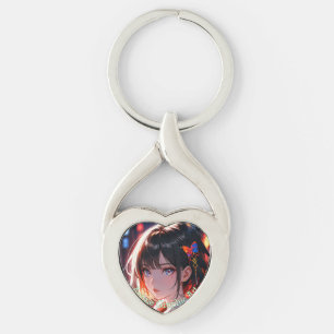 anime cute girl design keychain