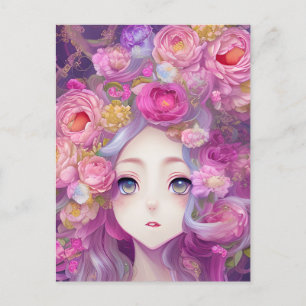 Anime Dappled Sun Fantasy Graphic Postcard
