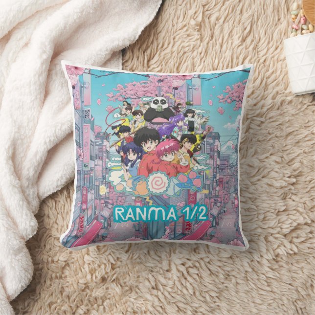 anime decorative conjin Ranma 1/2 Throw Pillow (Blanket)
