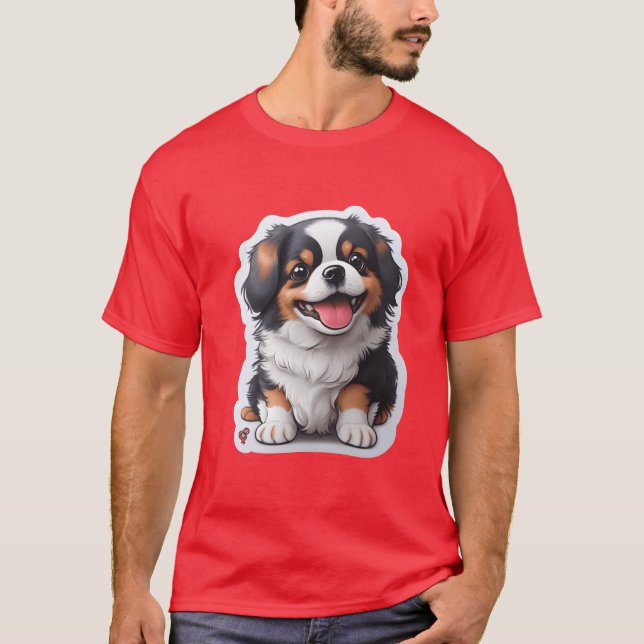Anime dog funny retro T-Shirt (Front)