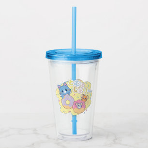 Anime Donut Delights with Tom, Jerry, and Tuffy Acrylic Tumbler