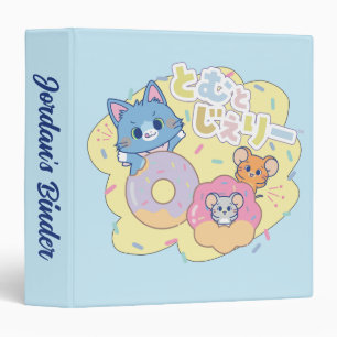 Anime Donut Delights with Tom, Jerry, and Tuffy Binder