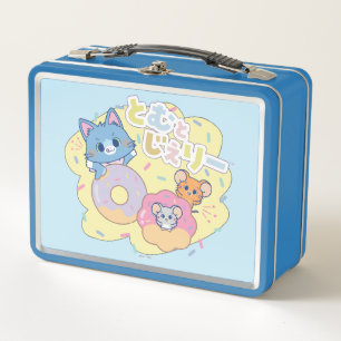 Anime Donut Delights with Tom, Jerry, and Tuffy Metal Lunch Box