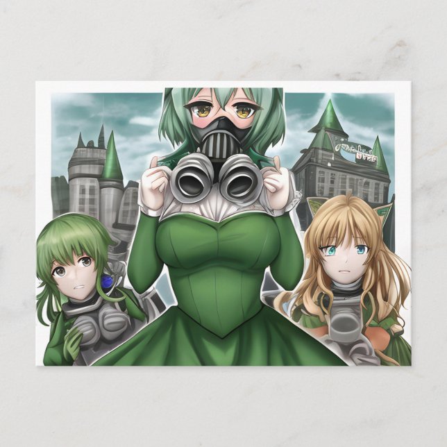 Anime Dorothy dans une carte postale de masque à g (Devant)