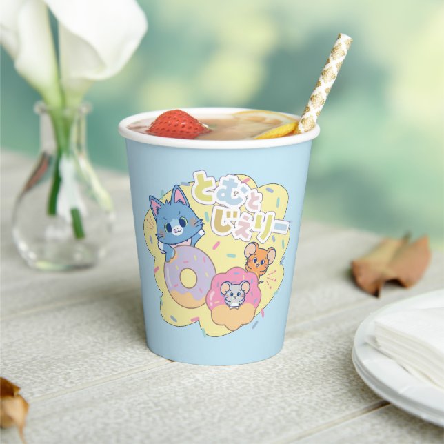 Anime Doughnut Delights with Tom, Jerry, and Tuffy Paper Cups (Insitu)