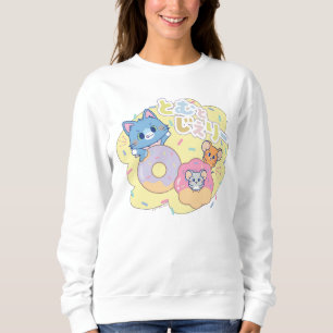 Anime Doughnut Delights with Tom, Jerry, and Tuffy Sweatshirt