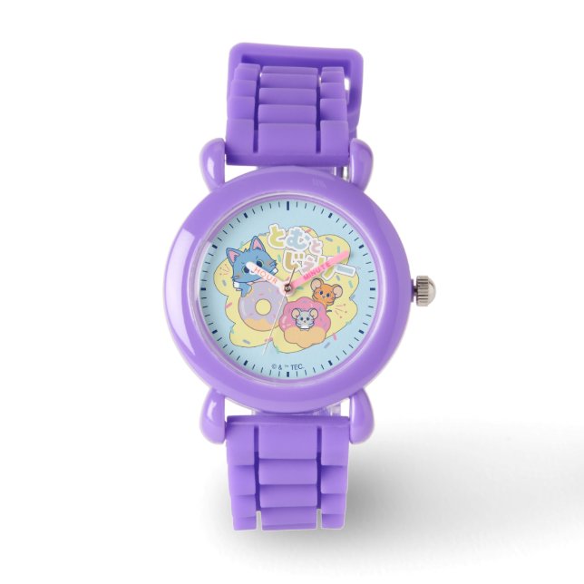 Anime Doughnut Delights with Tom, Jerry, and Tuffy Watch (Front)