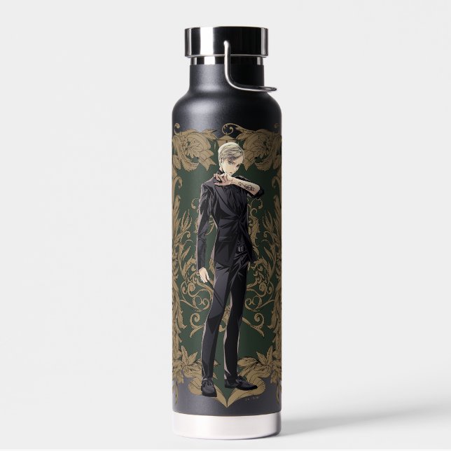 Anime Draco Malfoy Ornate Frame Water Bottle (Left)