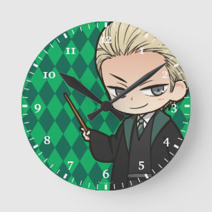 Anime Draco Malfoy Round Clock
