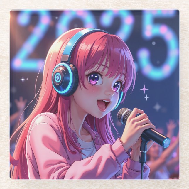 Anime Dreams 2025 Glass Coaster (Front)