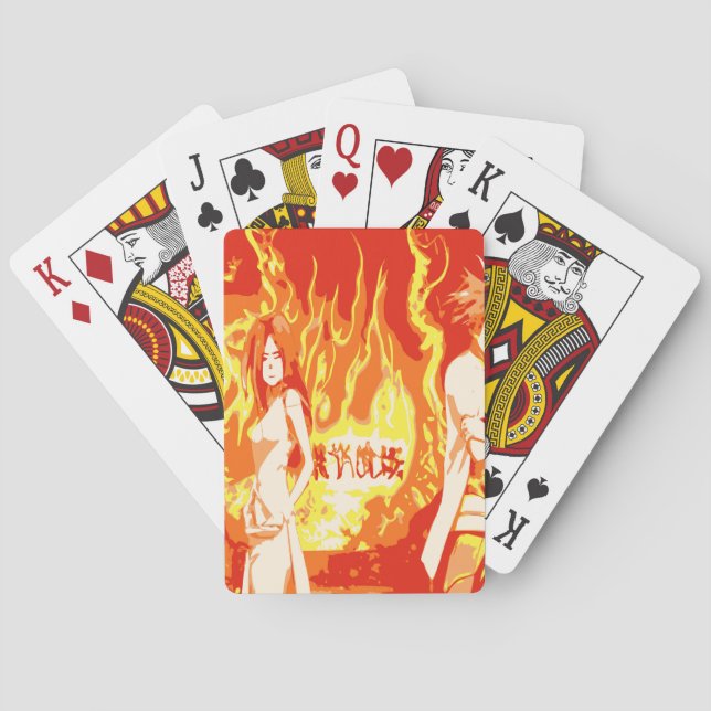 anime duo warrior s      playing cards (Back)