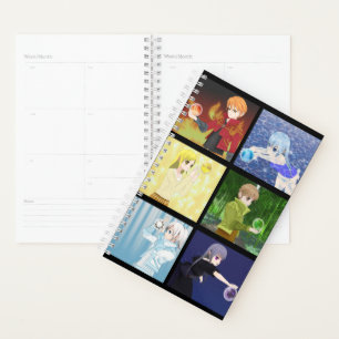 Anime Elemental Character Notebook Planner