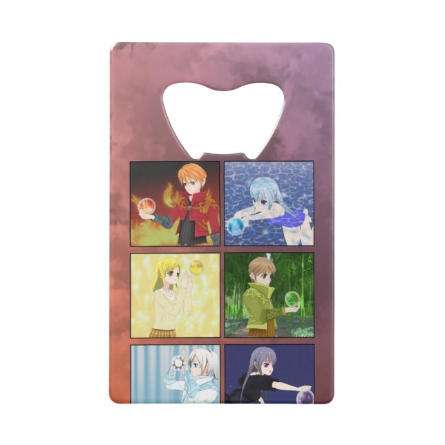 Anime Elements Card Bottle Opener Credit Card Bottle Opener (Front)