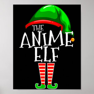 Anime Elf Group Matching Family Christmas Gift Hol Poster