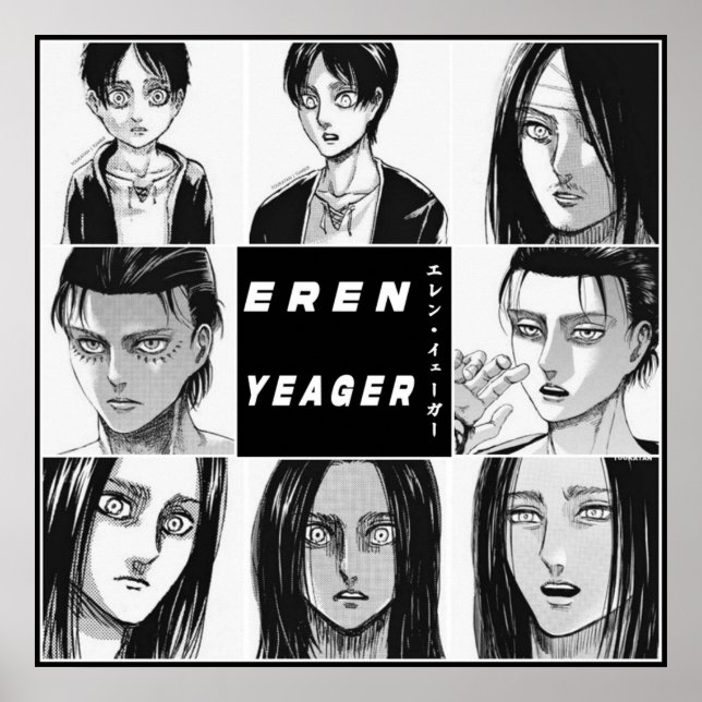 Anime  Eren Yeager  SnK  Evolution  Poster (Front)