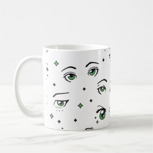 ANIME EYE PATTERN DESIGN COFFEE MUG