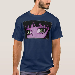Anime Eyes Japanese Aesthetic Manga Girl  T-Shirt