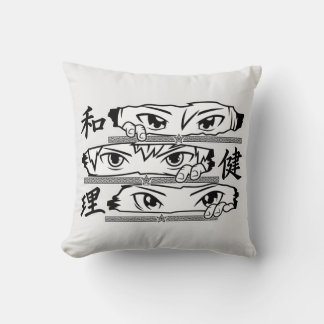 Anime eyes  throw pillow