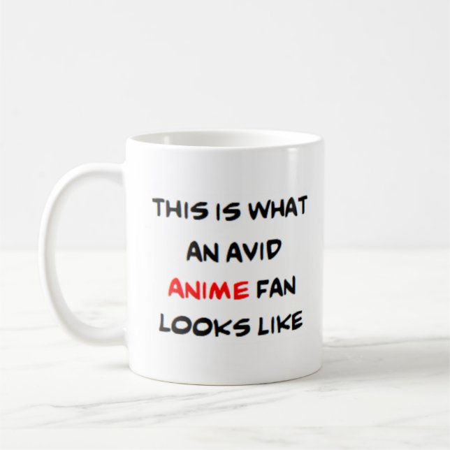 anime fan, avid coffee mug (Left)