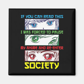 Anime Fan  Watching Anime Phrase Fun Anime Lover  Magnet