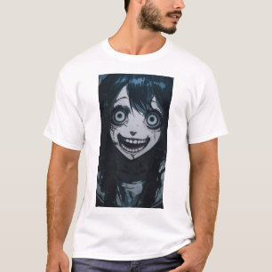 Anime Fille Fou Psycho Crazy Face T-Shirt