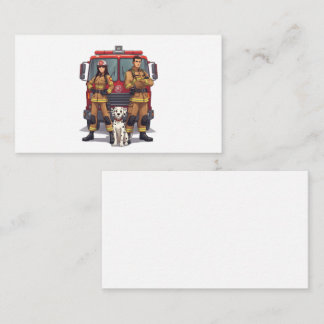 Anime Firefighters & Dalmatian Card