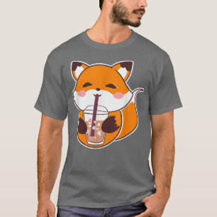 Anime Fo Drinking Boba Milk Bubble Tea Kawaii 31  T-Shirt