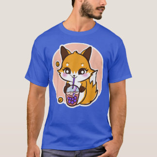 Anime Fo Drinking Boba Milk Bubble Tea Kawaii 35  T-Shirt