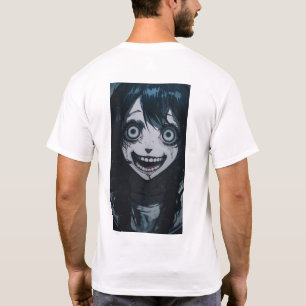 Anime Fou Fille Psycho Visage T-Shirt