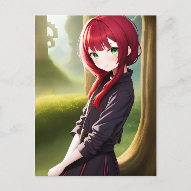 Anime Girl 011  Postcard (Front)