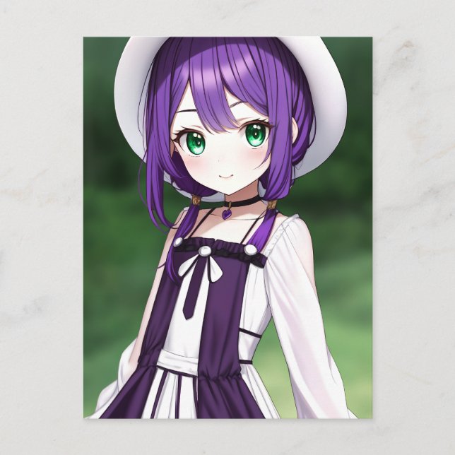 Anime Girl 018  Postcard (Front)