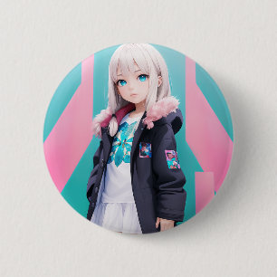 Anime Girl 039 2 Inch Round Button