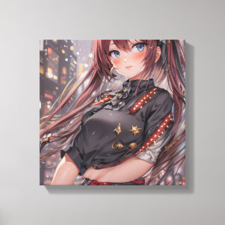 Anime Girl AI Generative Canvas Print
