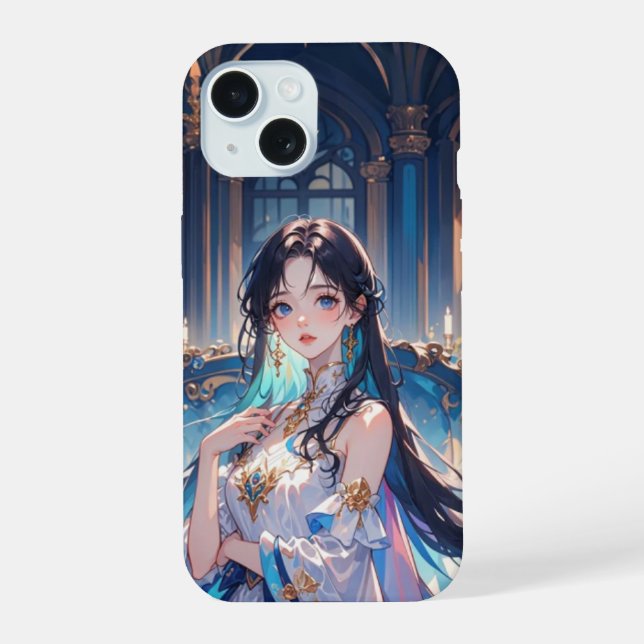 anime girl Art  iPhone 15 Case (Back)
