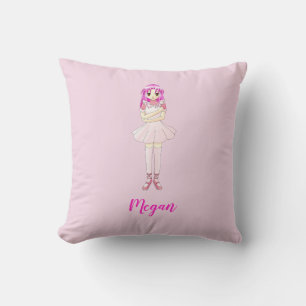 Anime Girl Ballet Personalized Pillow